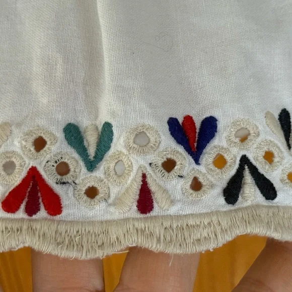 SEA Alicia White Blouse with Multicolor Embroidery - Picture 8 of 10